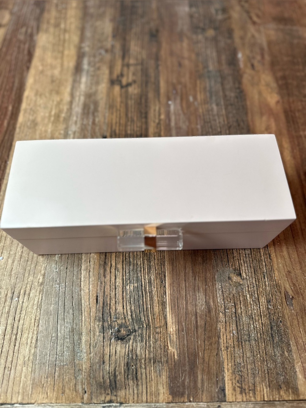 Tahari light pink Accessory Case with Clear Latch